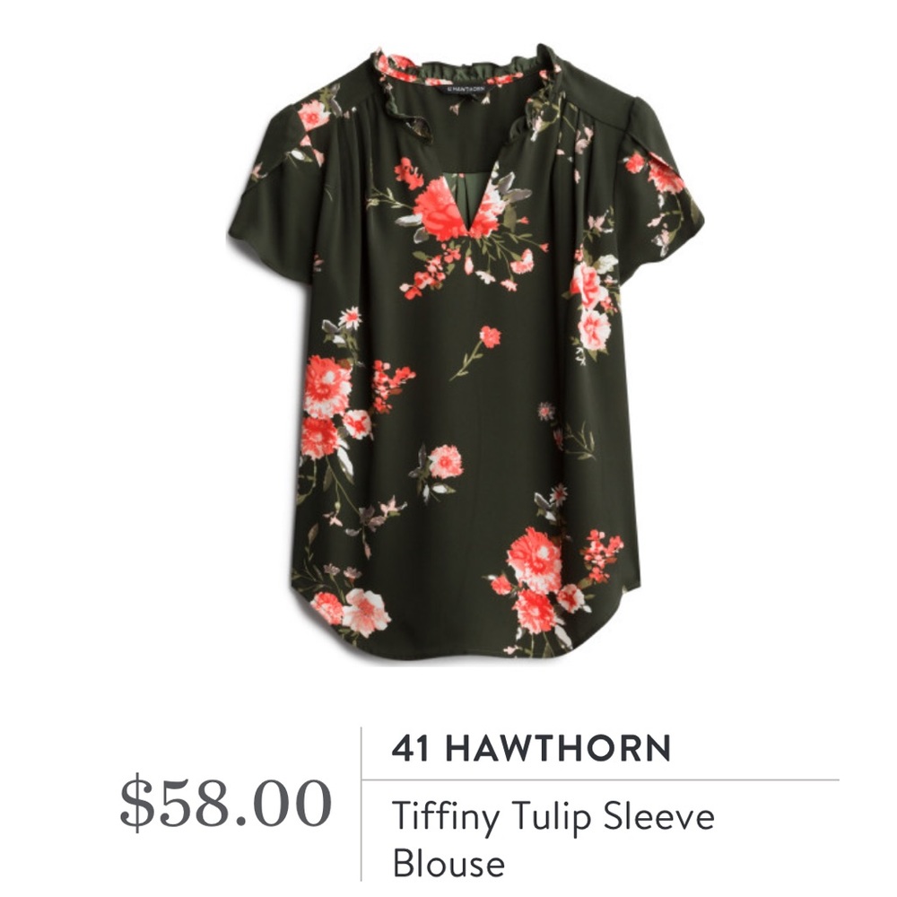 Stitch Fix 41 Hawthorn Tiffany Tulip Sleeve Blouse